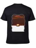 Sunset Graphic Tee - Black Casual T-Shirt