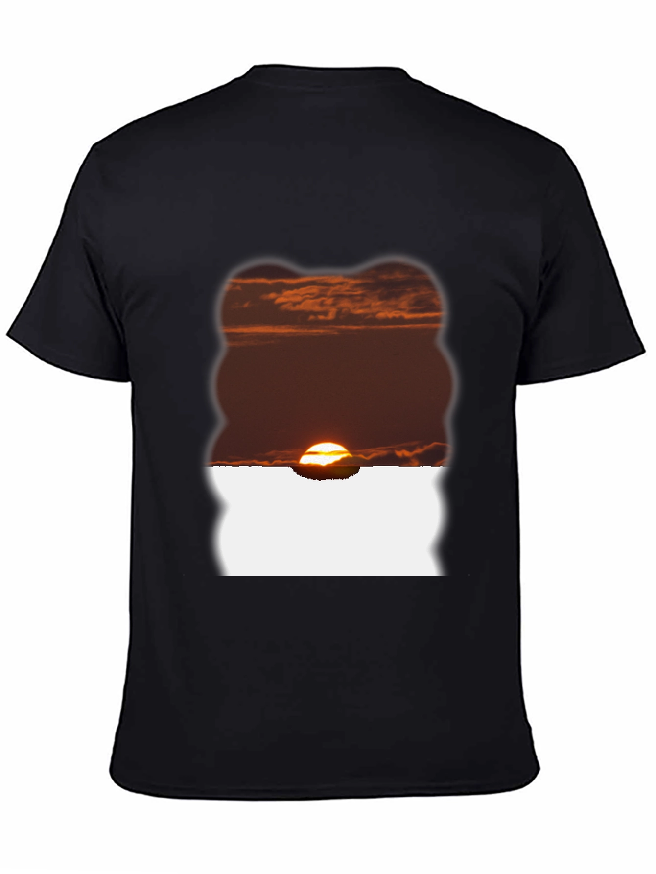 Sunset Graphic Tee - Black Casual T-Shirt