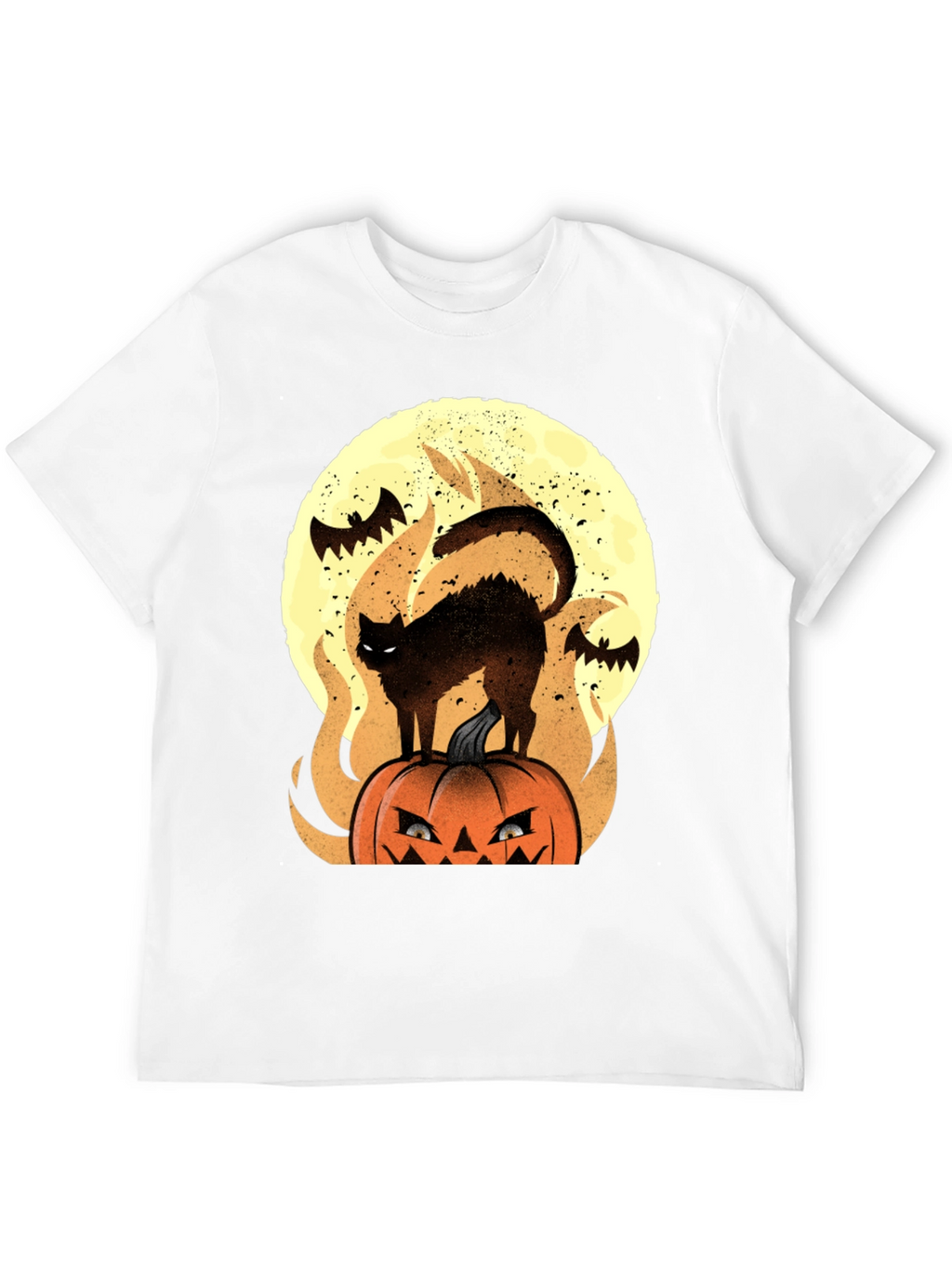 Halloween Cat & Pumpkin Graphic Tee
