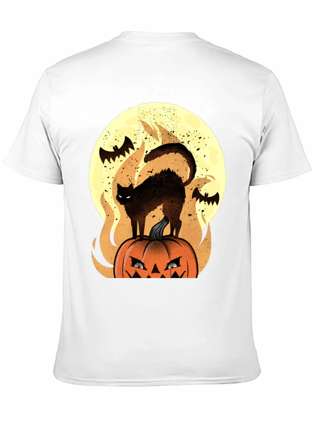 Halloween Cat & Pumpkin Graphic Tee