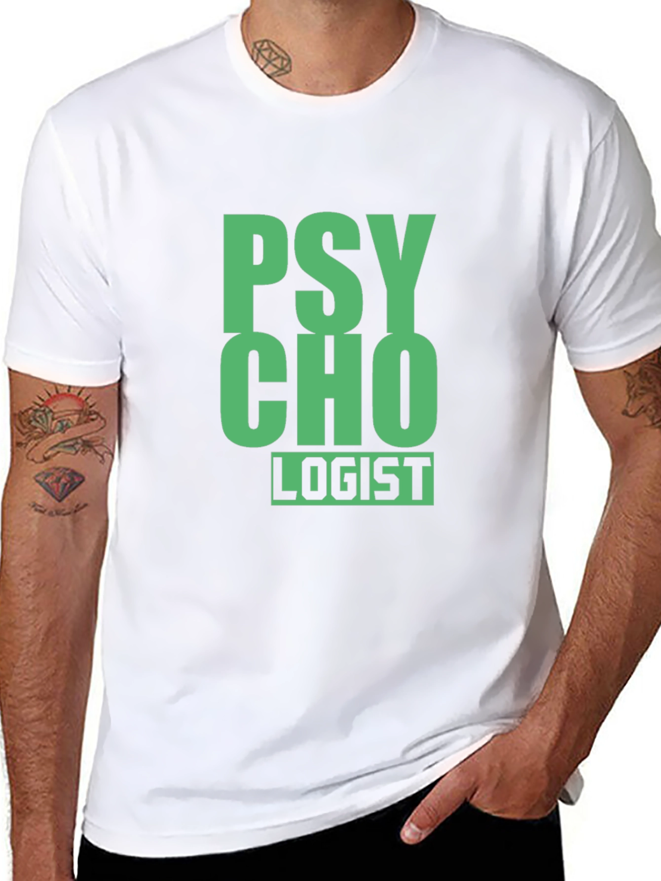 Psycho-Logist Graphic Tee - Black Cotton Blend