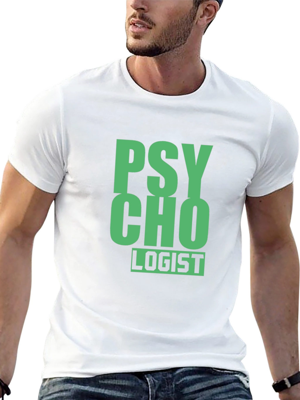 Psycho-Logist Graphic Tee - Black Cotton Blend