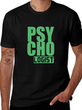 Psycho-Logist Graphic Tee - Black Cotton Blend