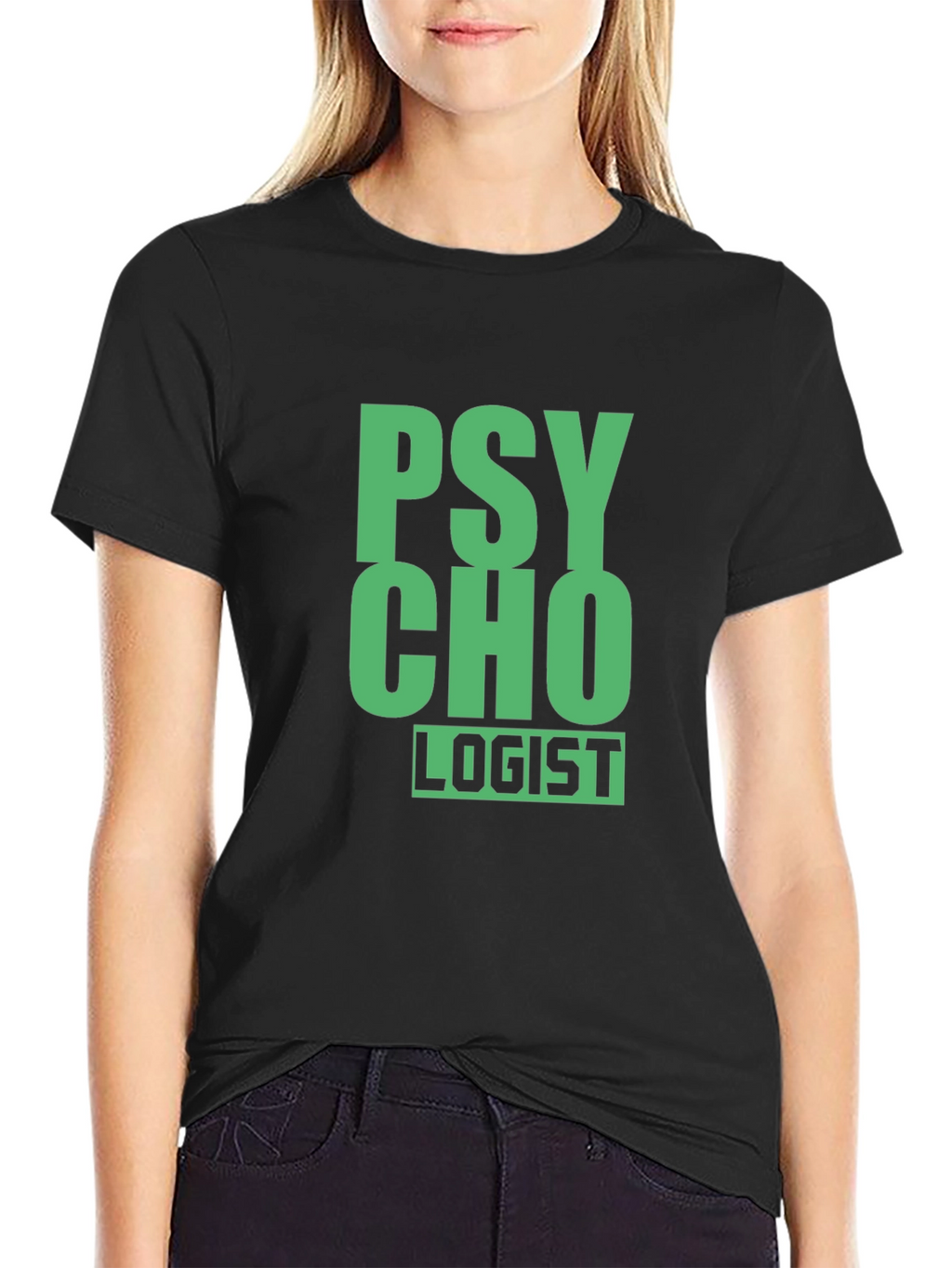 Psycho-Logist Graphic Tee - Black Cotton Blend
