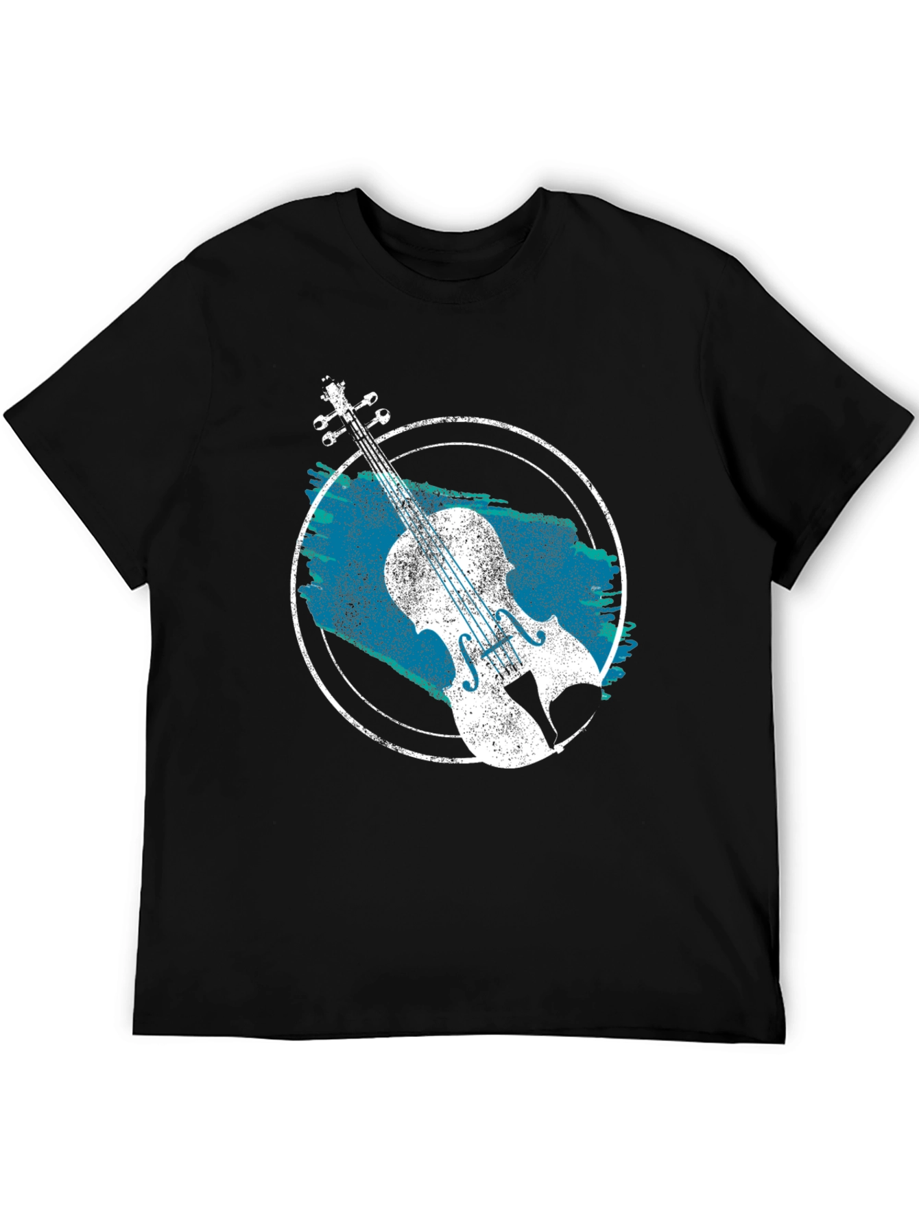 Violin Graphic T-Shirt - Black