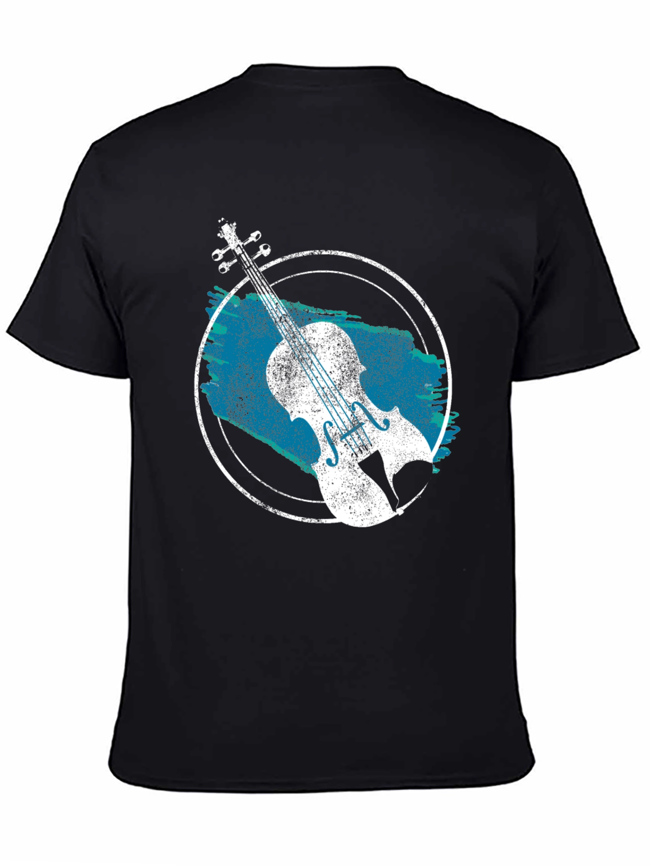 Violin Graphic T-Shirt - Black