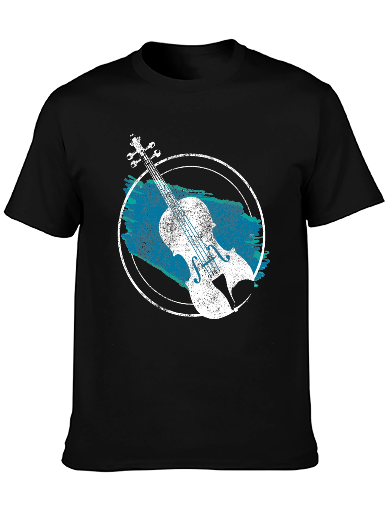 Violin Graphic T-Shirt - Black