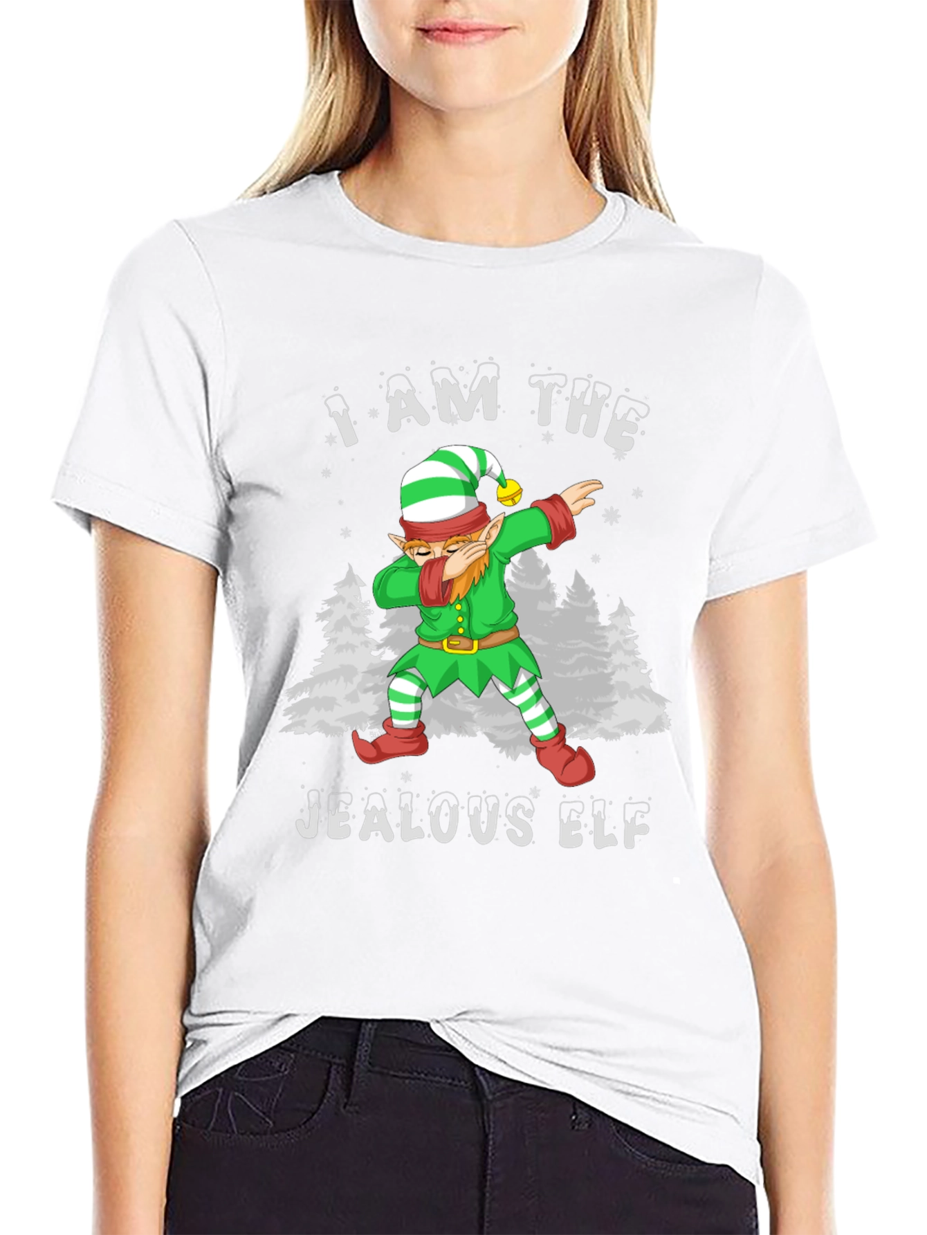 Jealous Elf Dabbing Christmas T-Shirt