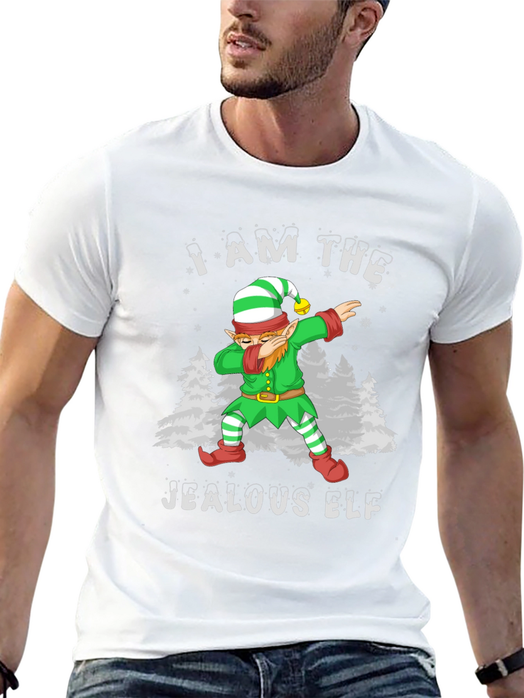 Jealous Elf Dabbing Christmas T-Shirt