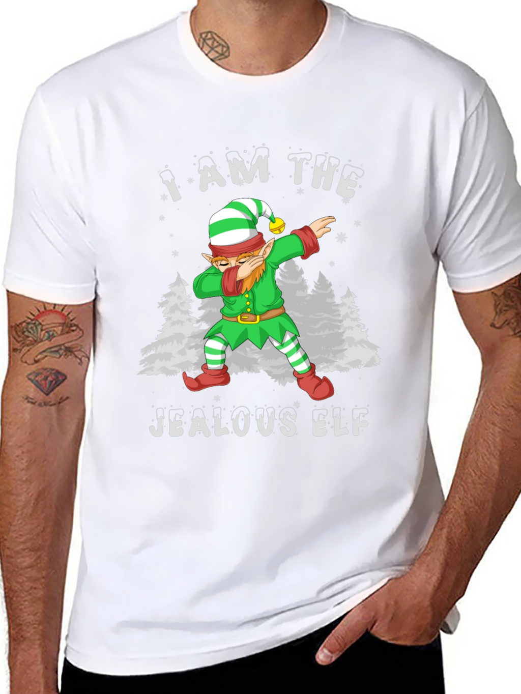 Jealous Elf Dabbing Christmas T-Shirt