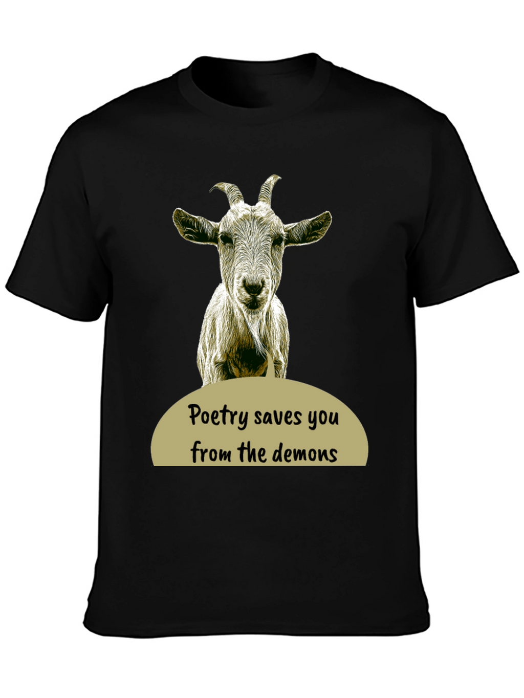 Poetry Saves You Goat Graphic T-Shirt