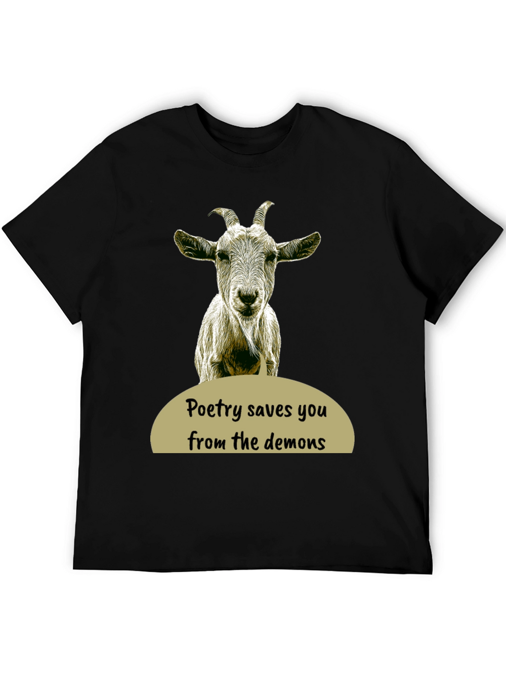 Poetry Saves You Goat Graphic T-Shirt