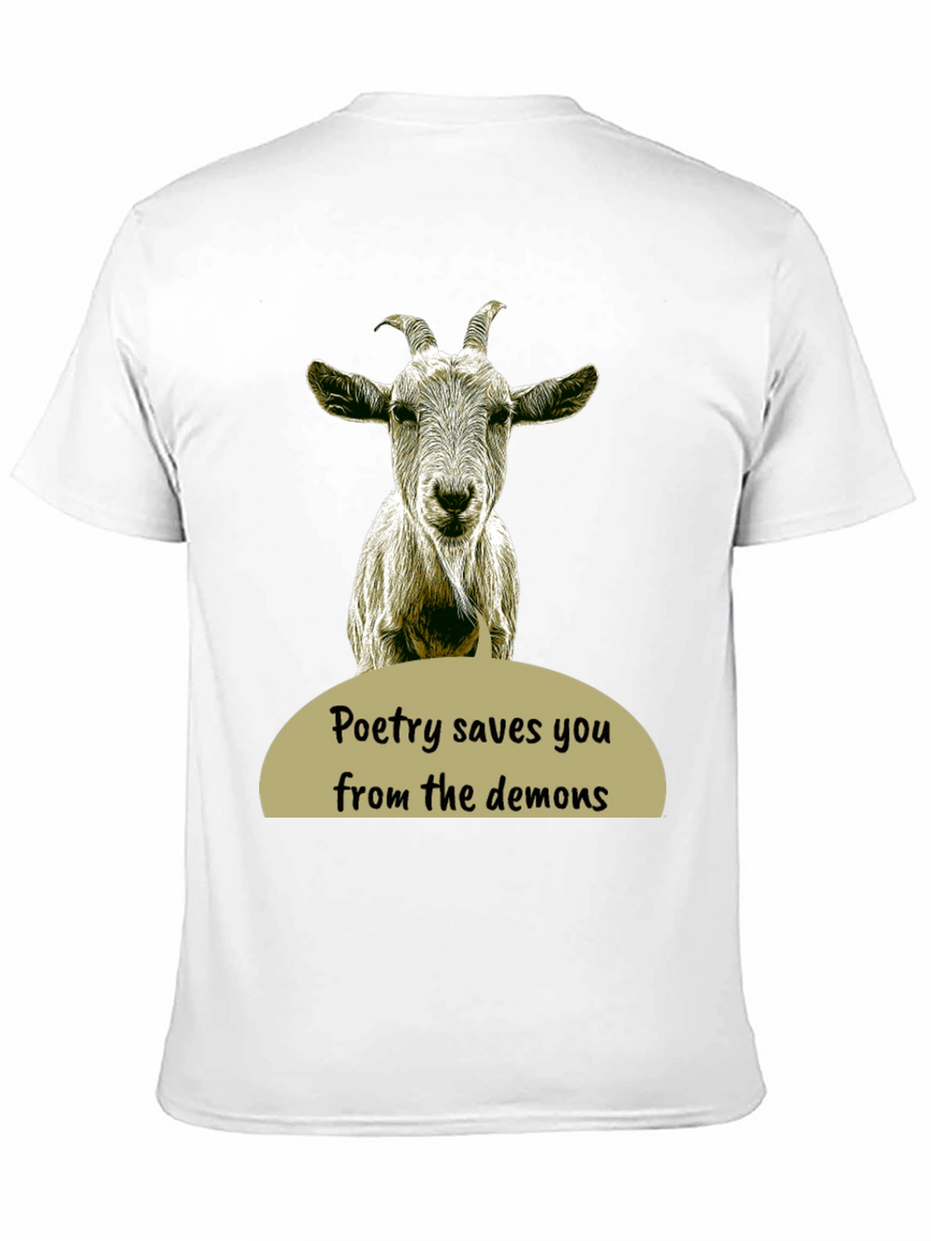 Poetry Saves You Goat Graphic T-Shirt