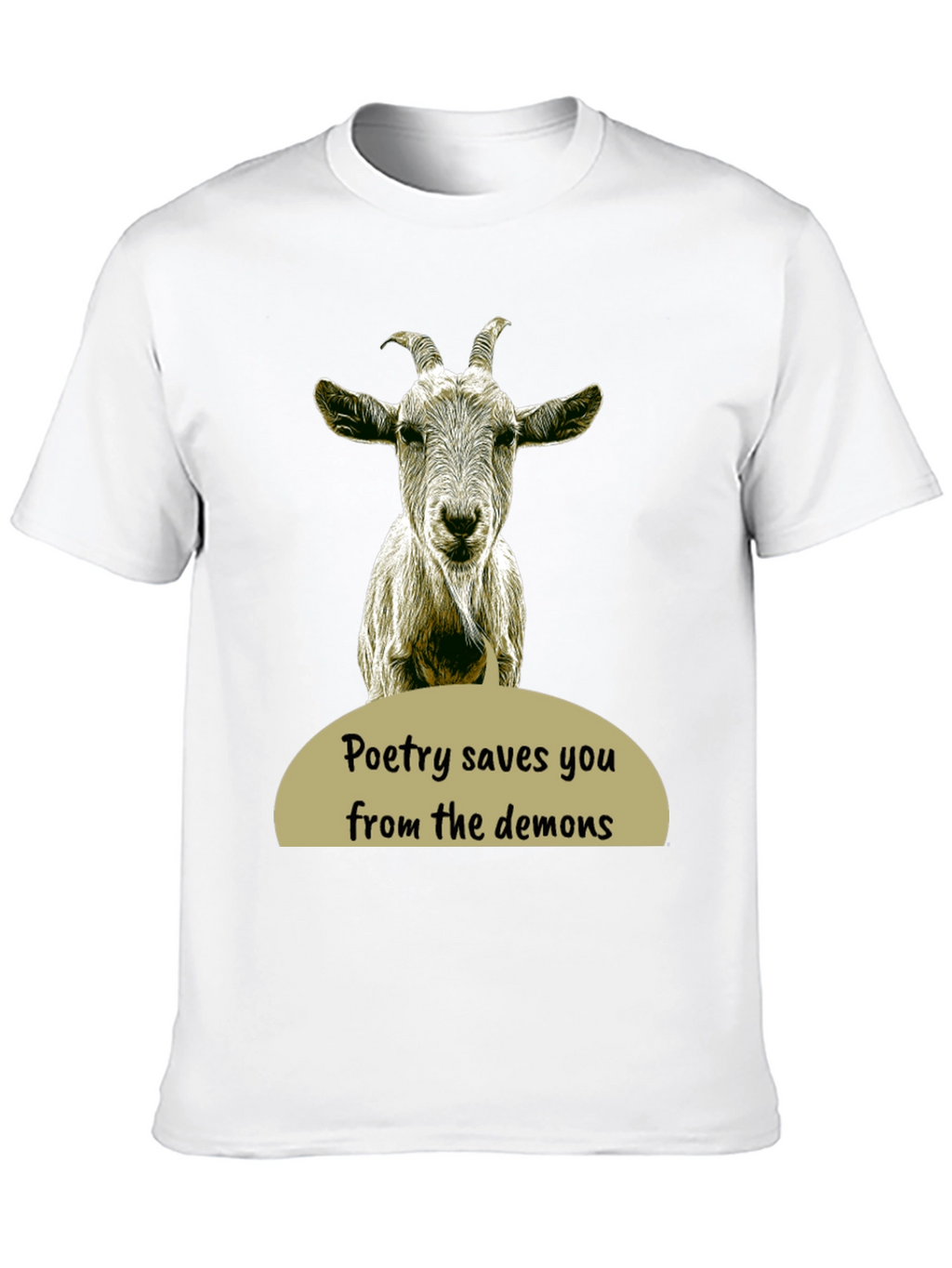 Poetry Saves You Goat Graphic T-Shirt