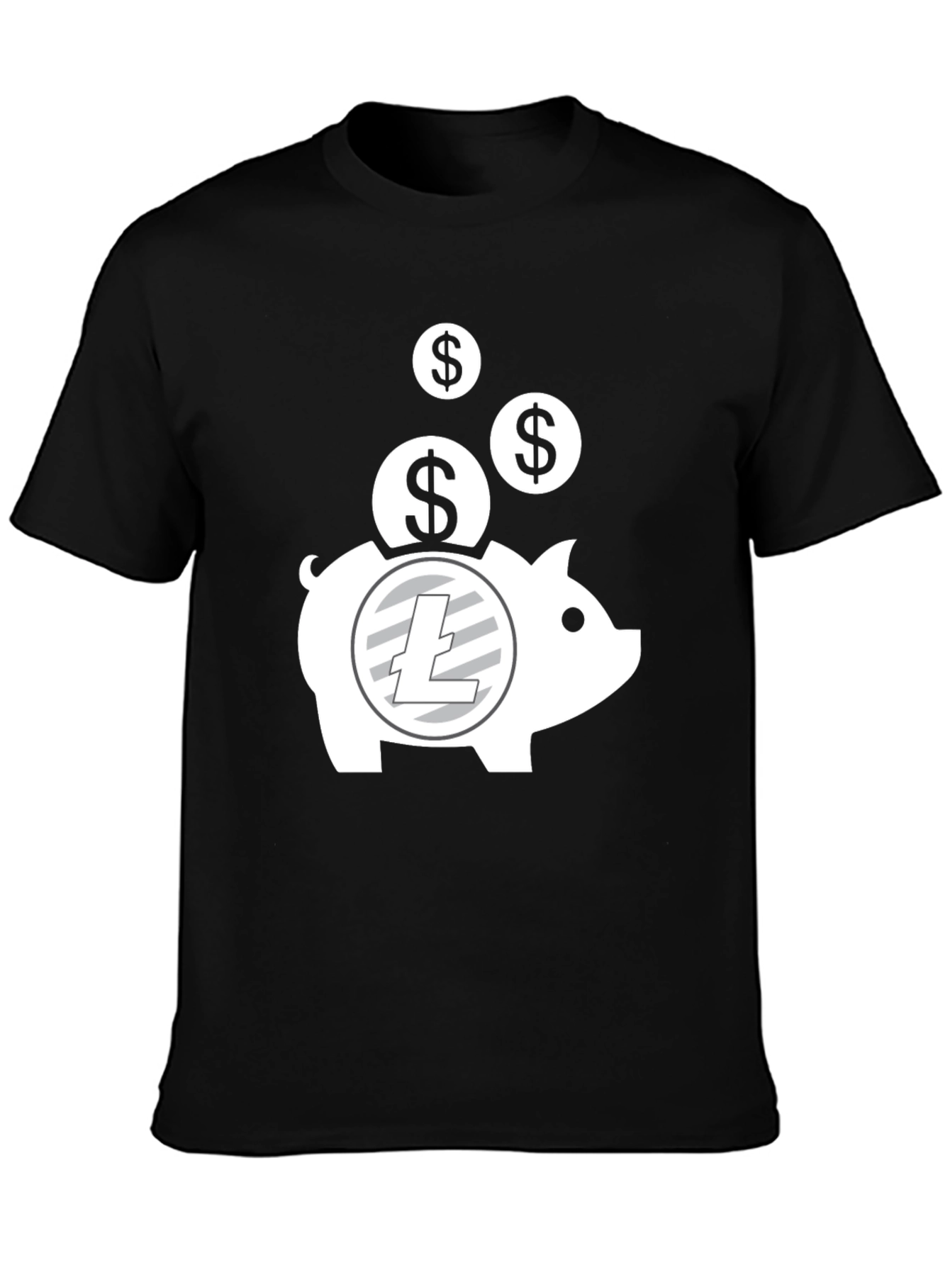 Crypto Piggy Bank T-Shirt - Litecoin HODL