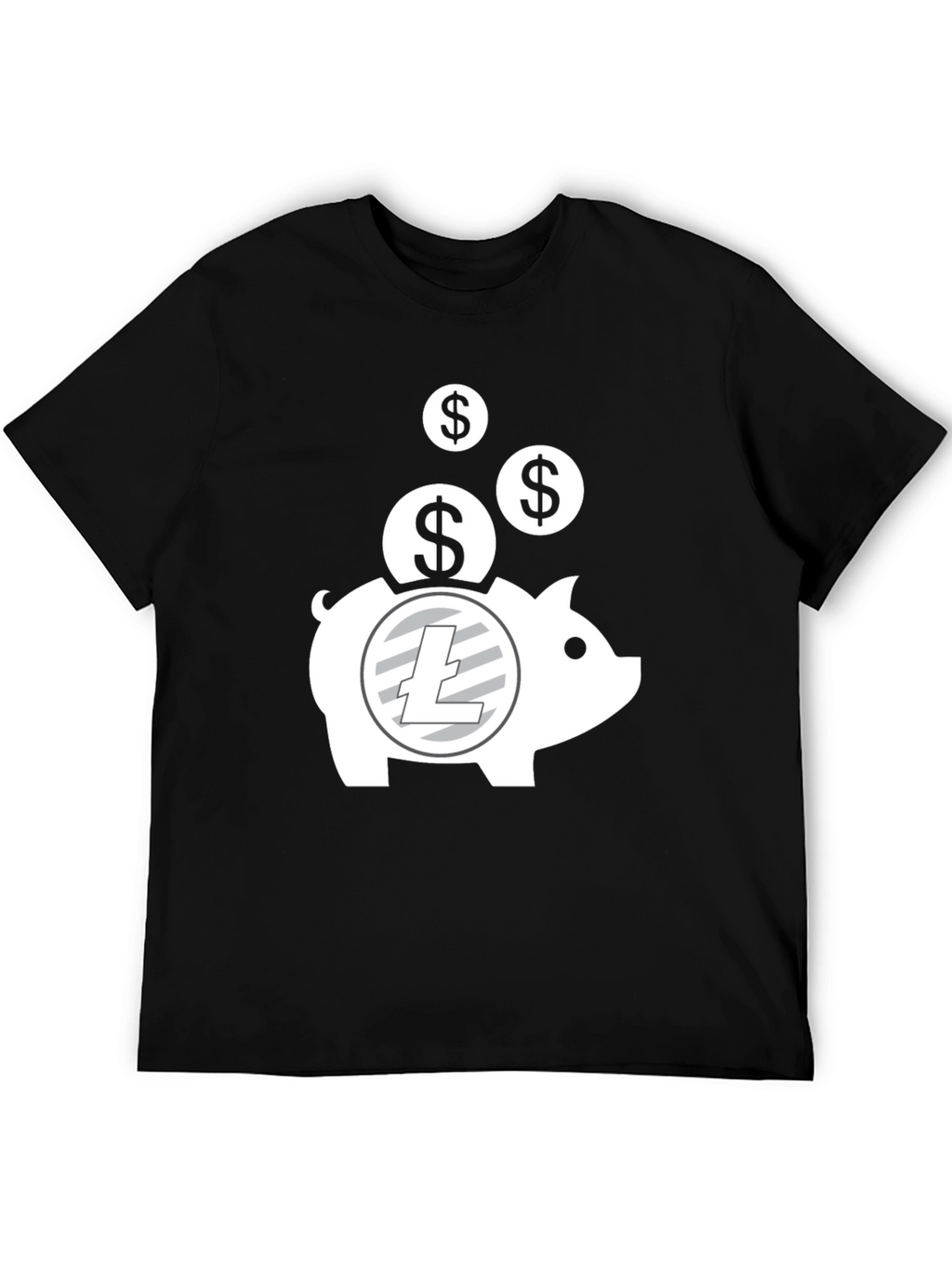Crypto Piggy Bank T-Shirt - Litecoin HODL