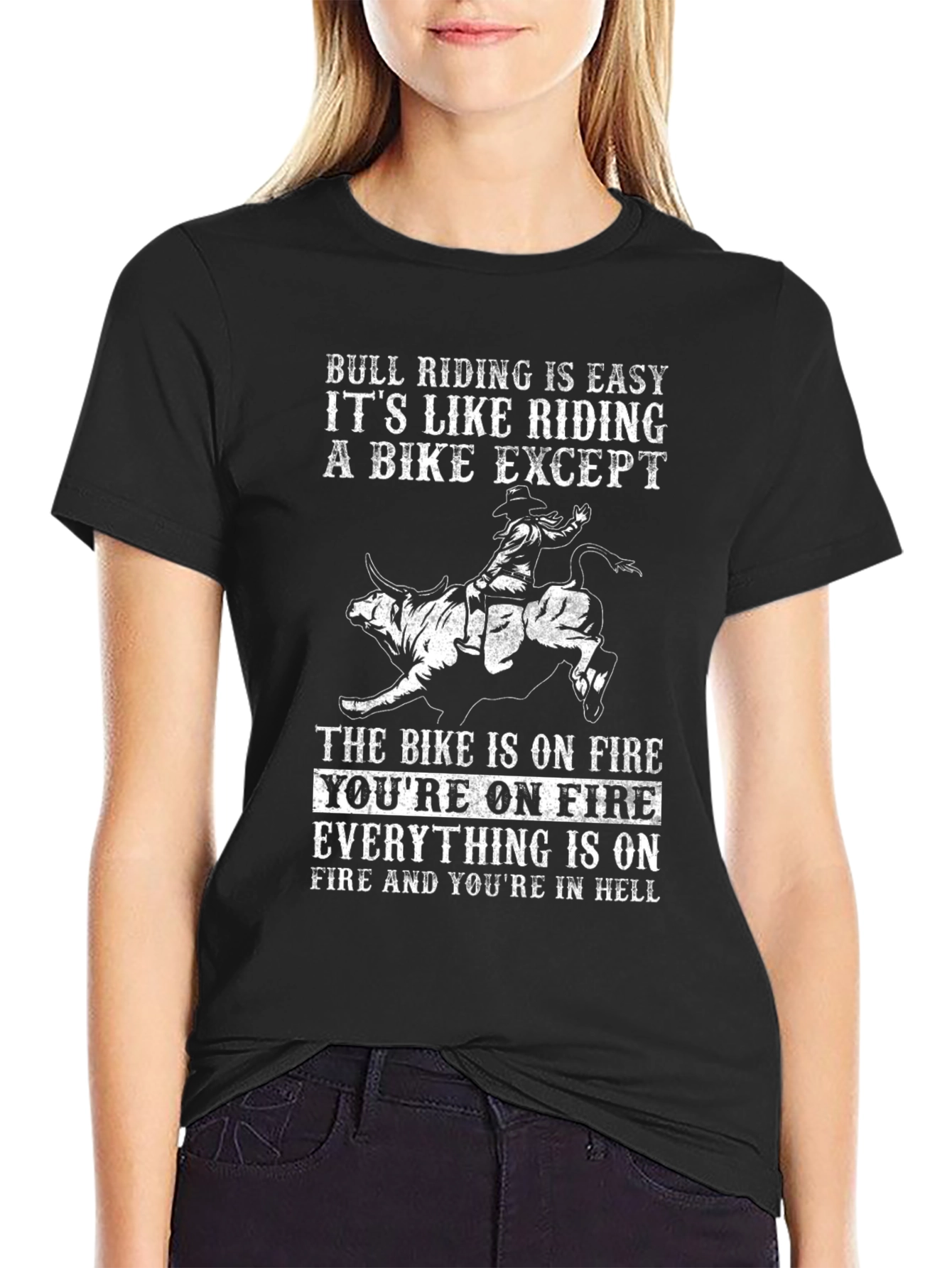 Bull Riding T-Shirt - Cowboy Rodeo Funny Tee
