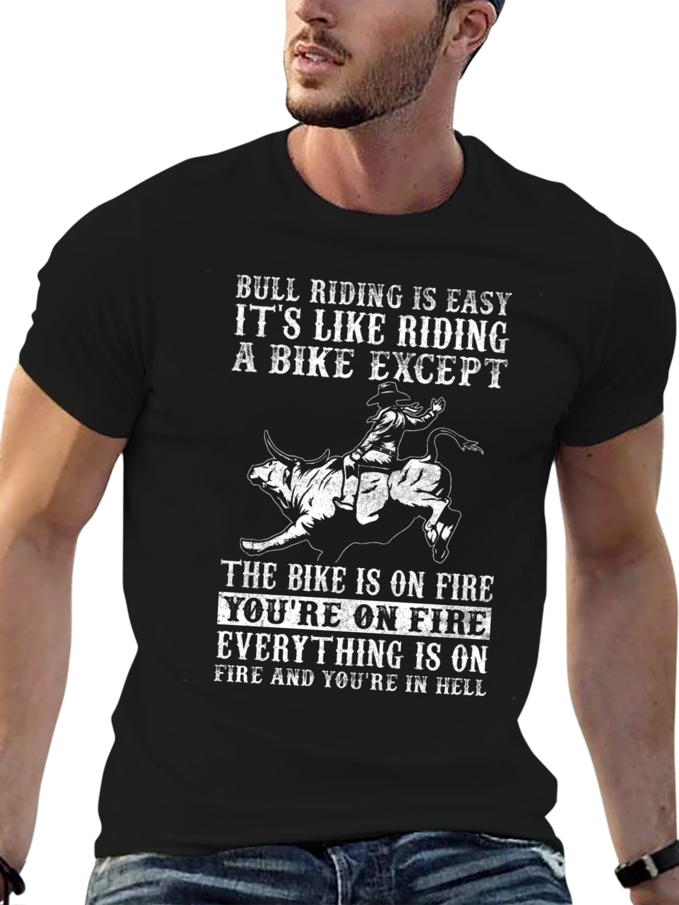 Bull Riding T-Shirt - Cowboy Rodeo Funny Tee