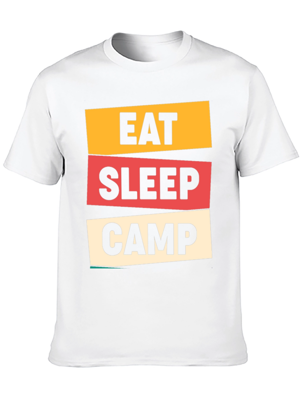 Eat Sleep Camp Graphic Tee - Black Cotton T-Shirt
