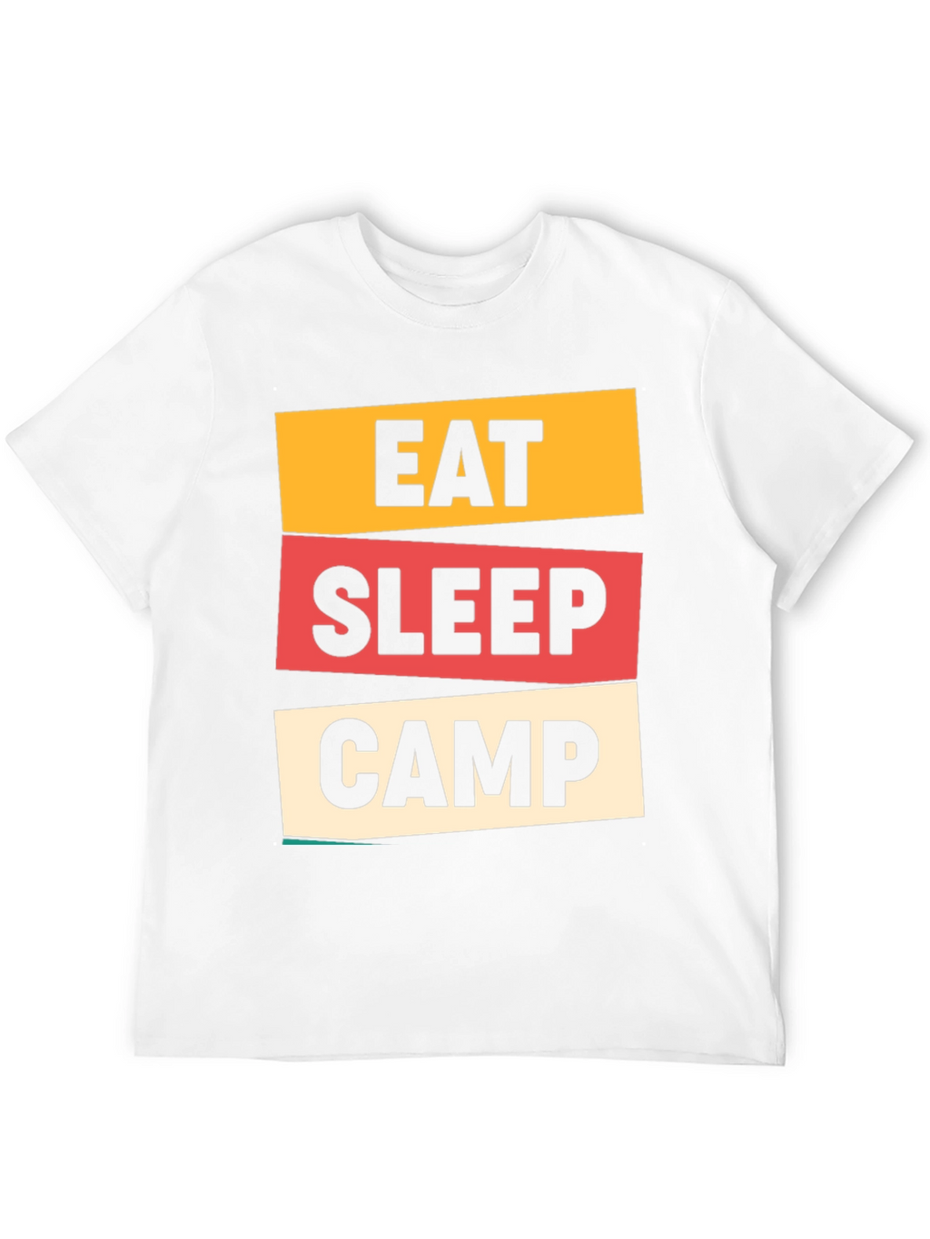 Eat Sleep Camp Graphic Tee - Black Cotton T-Shirt