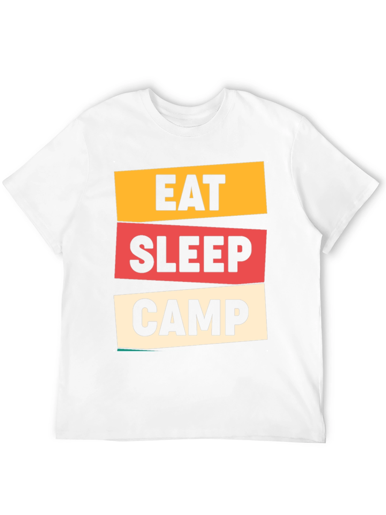 Eat Sleep Camp Graphic Tee - Black Cotton T-Shirt