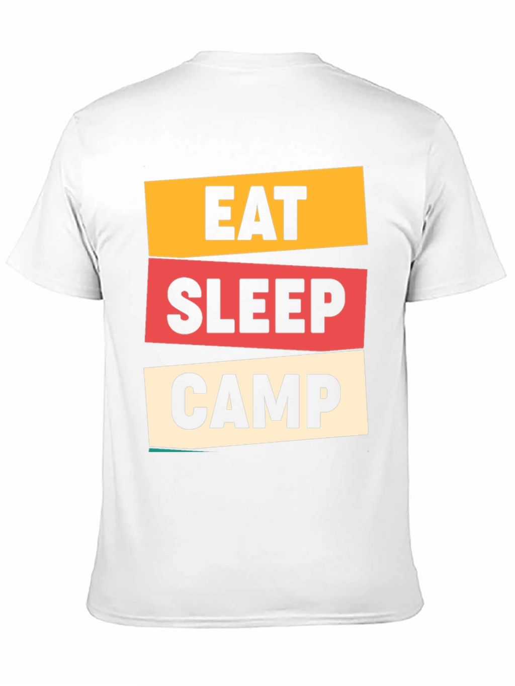 Eat Sleep Camp Graphic Tee - Black Cotton T-Shirt