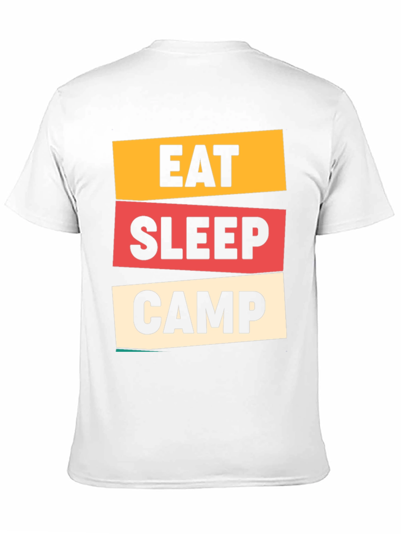 Eat Sleep Camp Graphic Tee - Black Cotton T-Shirt