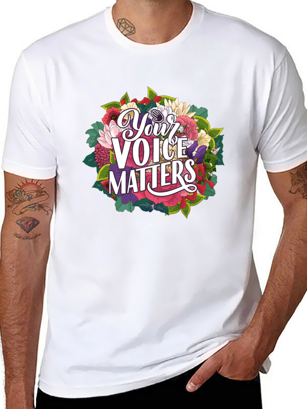 Your Voice Matters Graphic Tee - Black