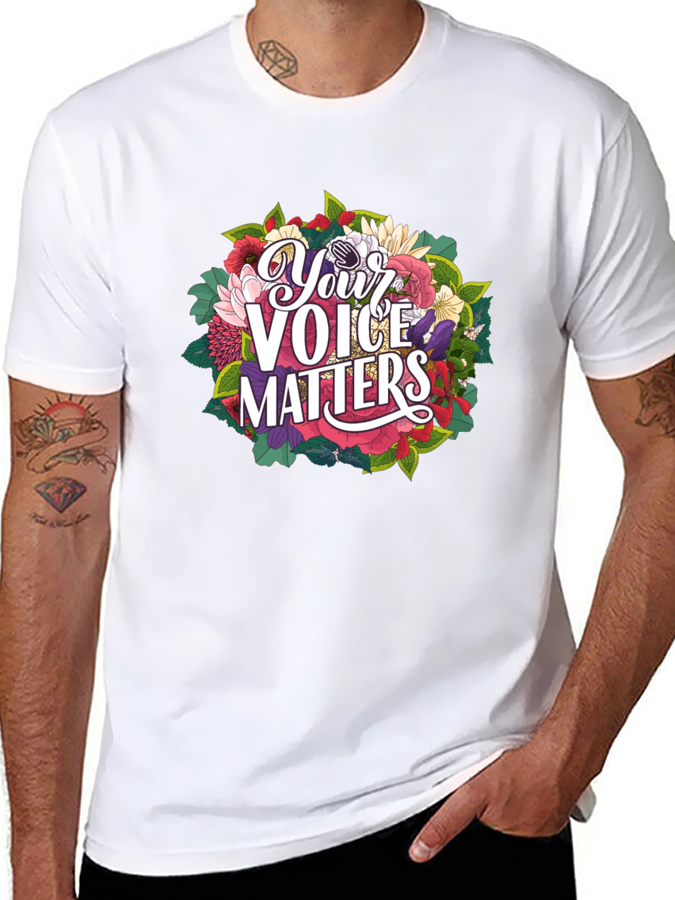 Your Voice Matters Graphic Tee - Black