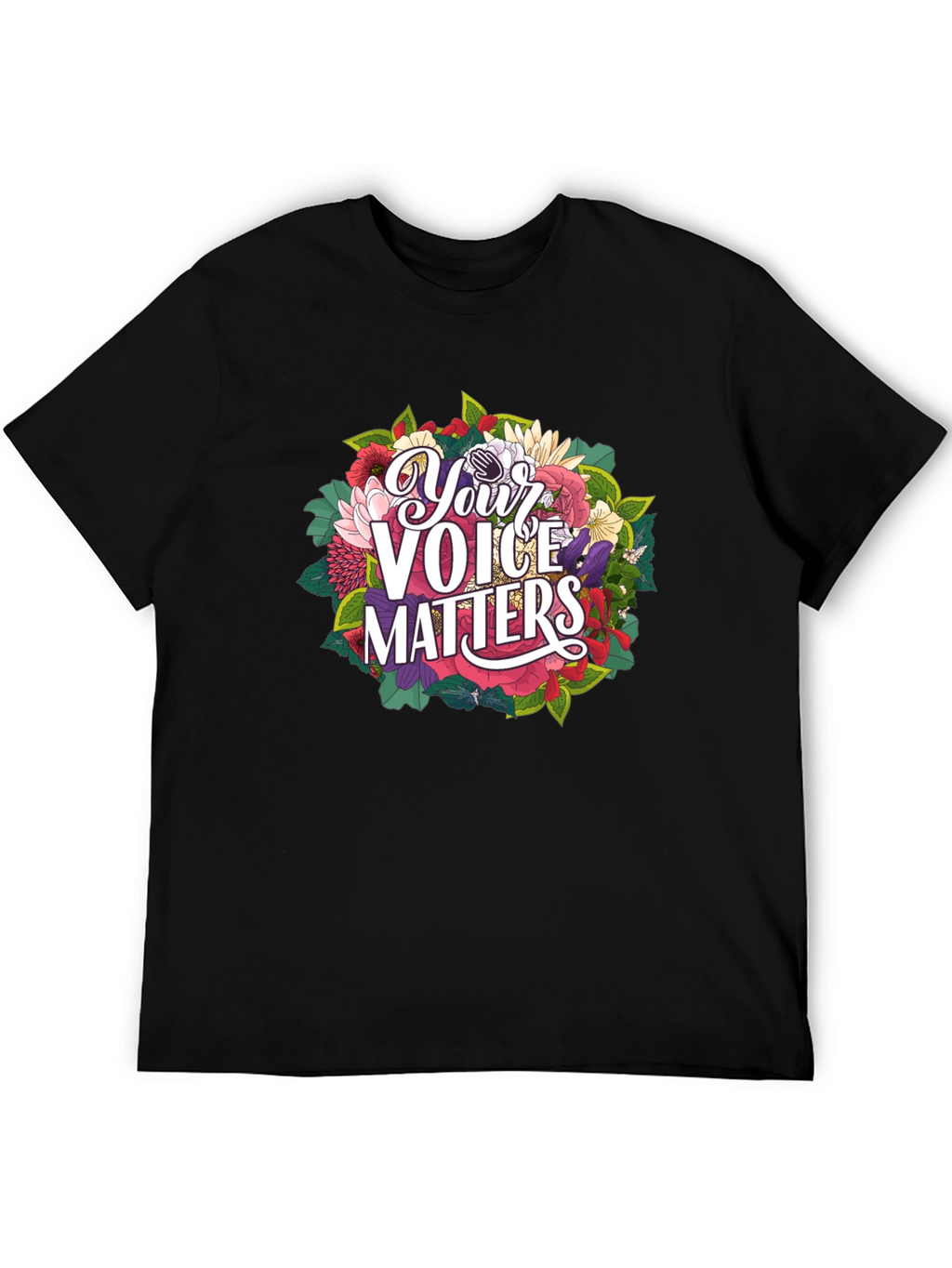 Your Voice Matters Graphic Tee - Black