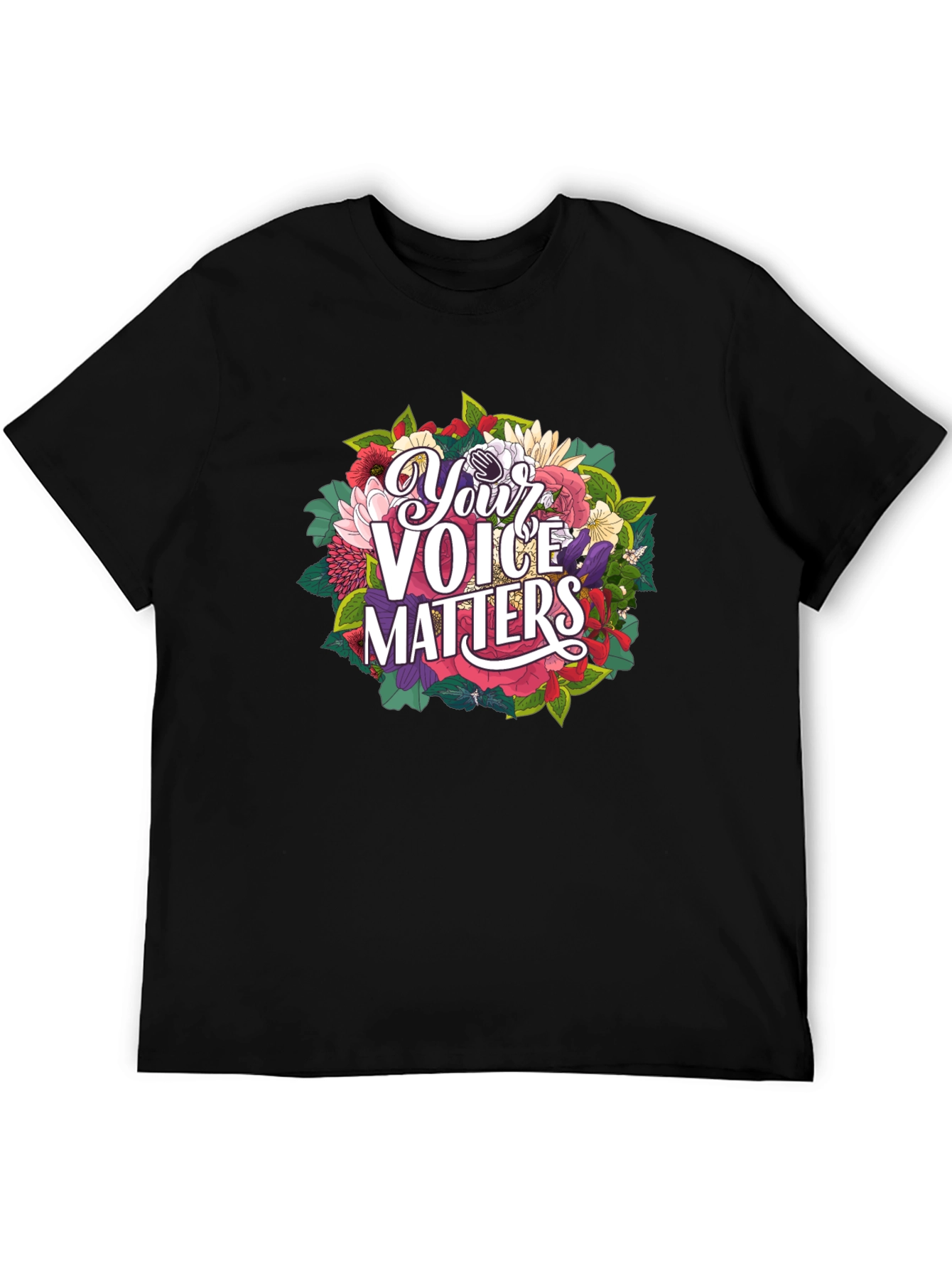 Your Voice Matters Graphic Tee - Black