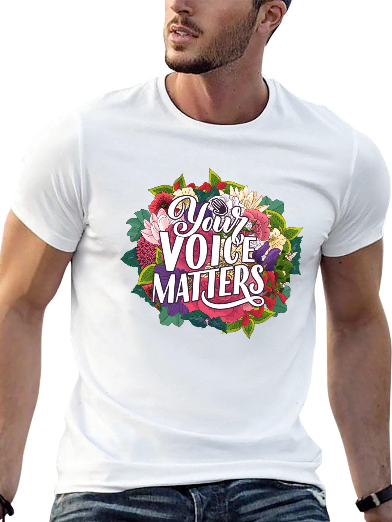 Your Voice Matters Graphic Tee - Black