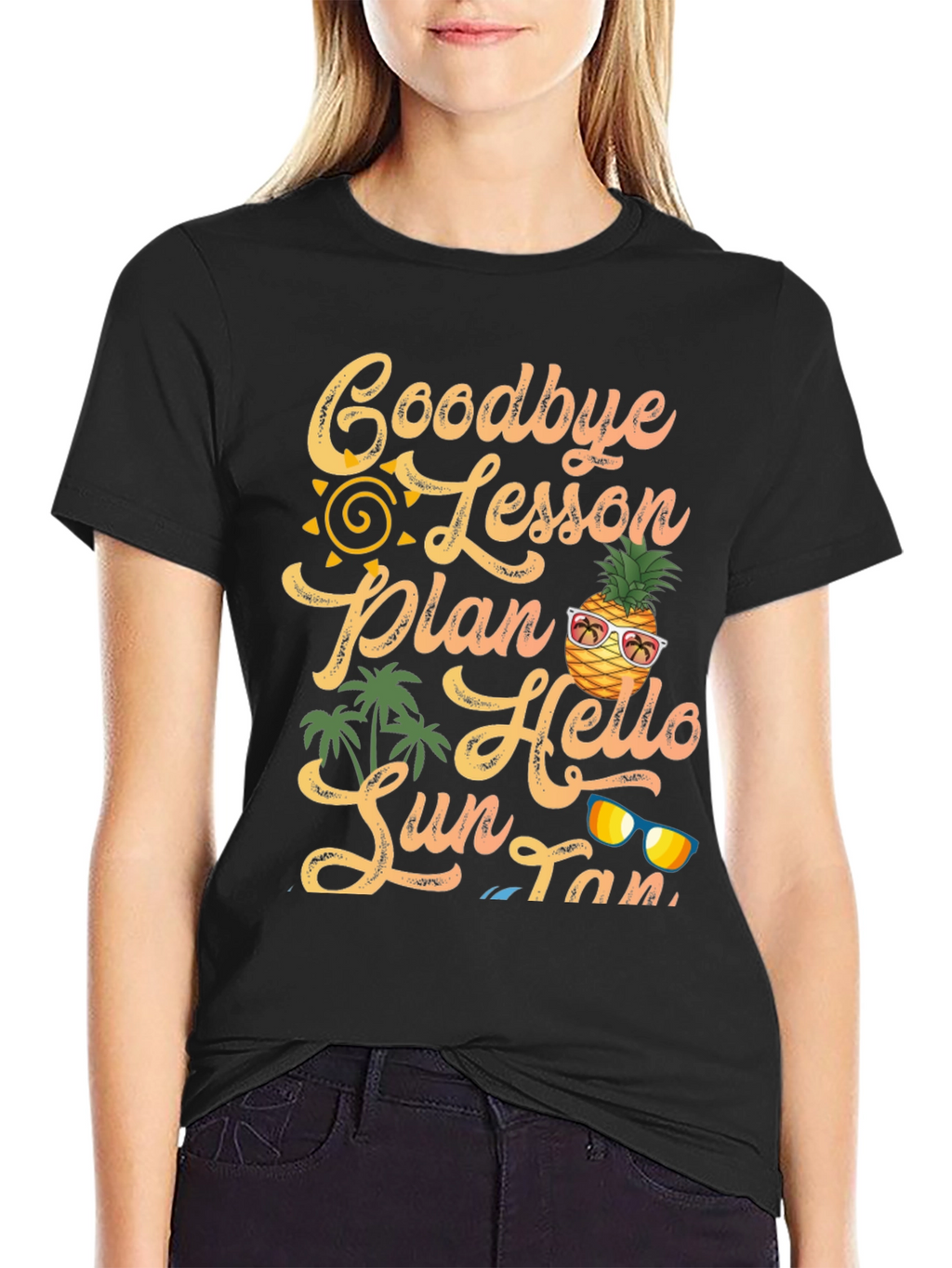 Goodbye Lesson Plan Hello Sun Tan T-Shirt