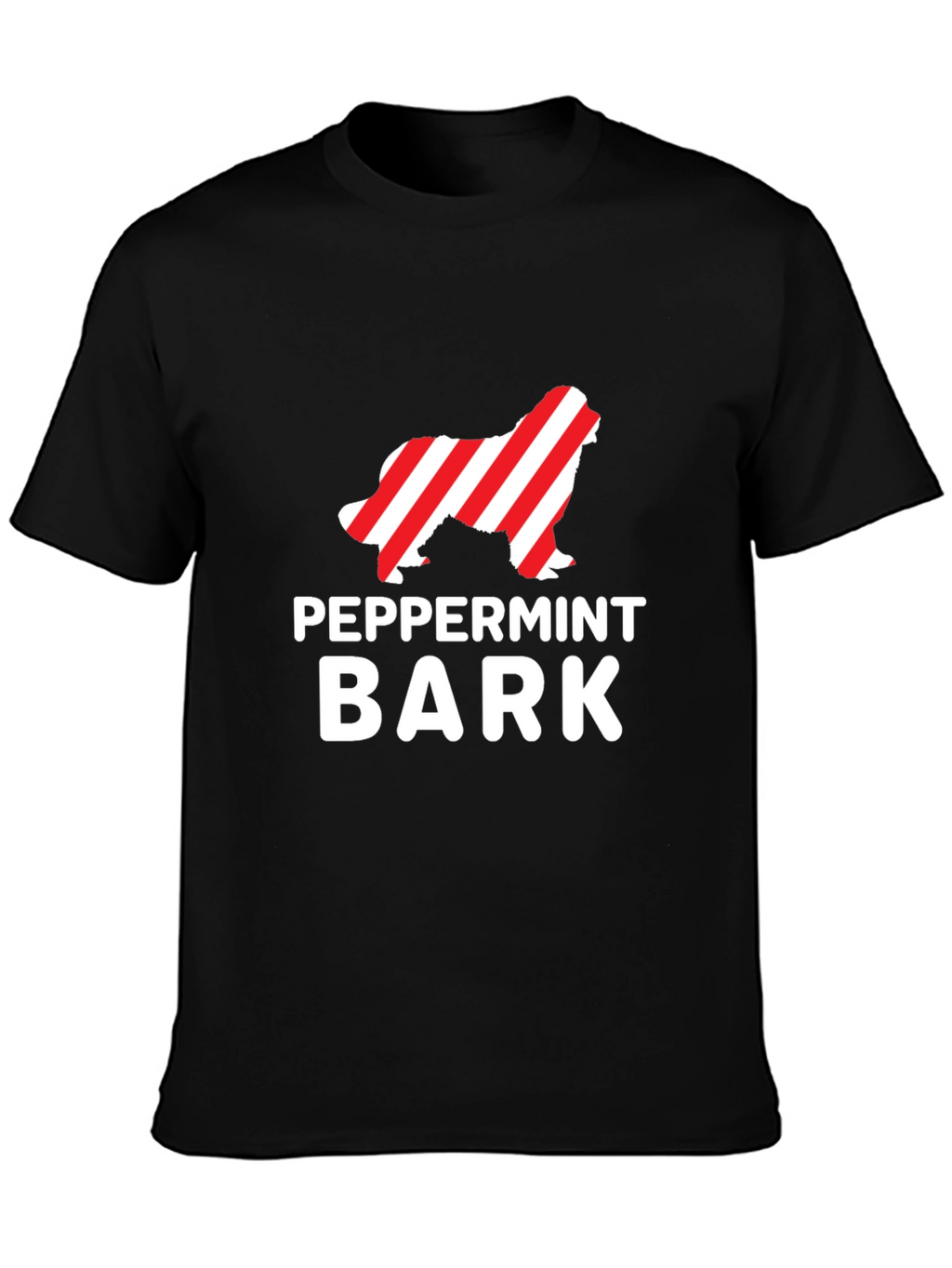 Peppermint Bark Dog T-Shirt Holiday Apparel