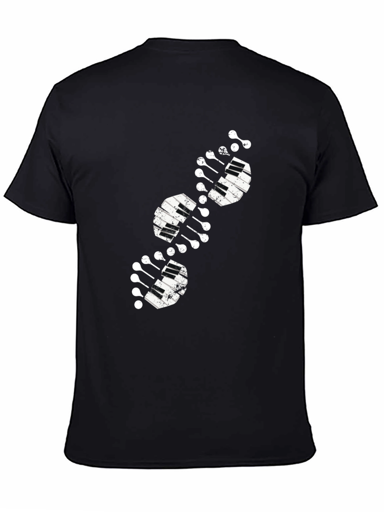 Piano DNA Black T-Shirt Music Lover Tee