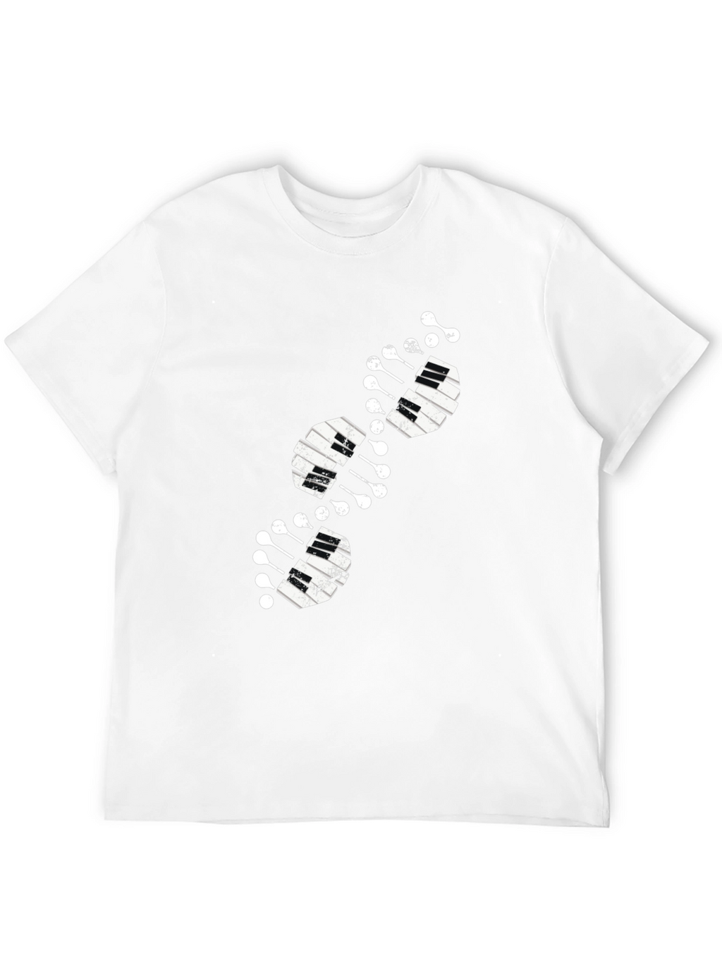 Piano DNA Black T-Shirt Music Lover Tee