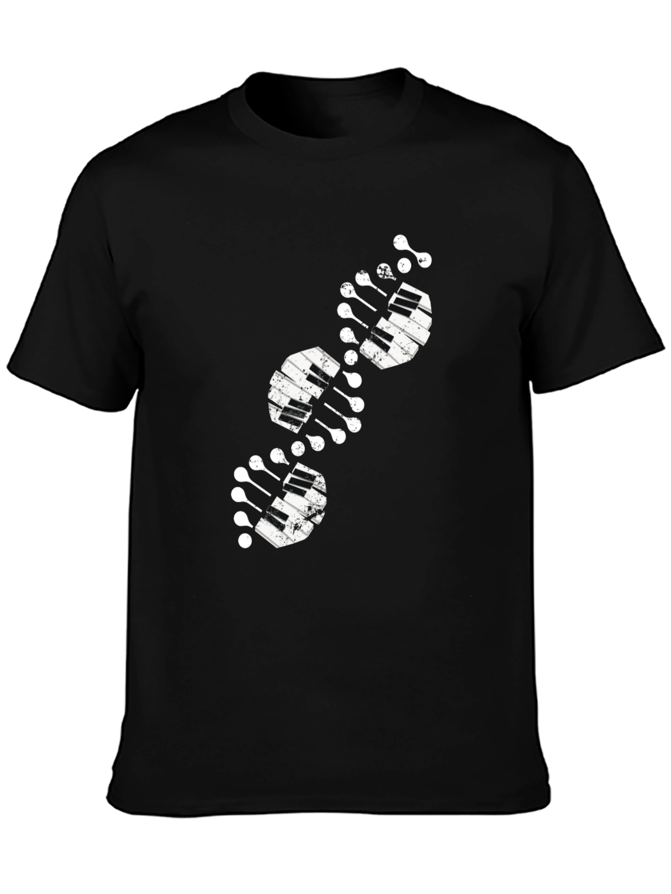 Piano DNA Black T-Shirt Music Lover Tee
