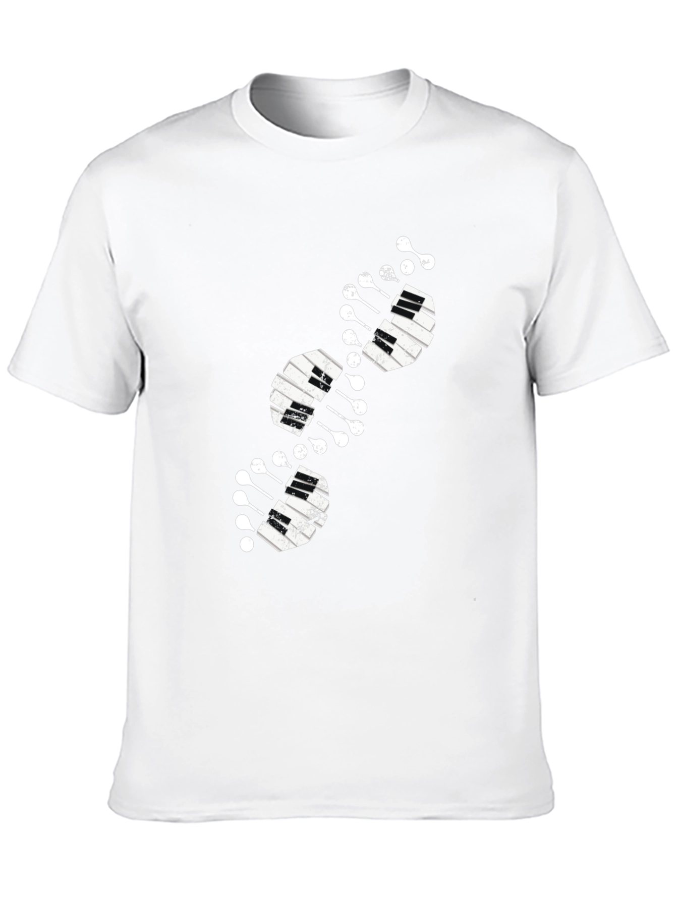 Piano DNA Black T-Shirt Music Lover Tee