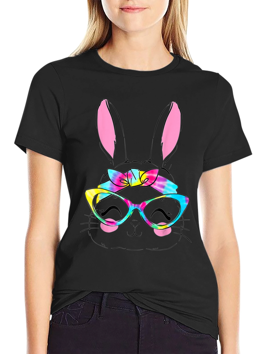 Easter Bunny Tie-Dye Glasses T-Shirt