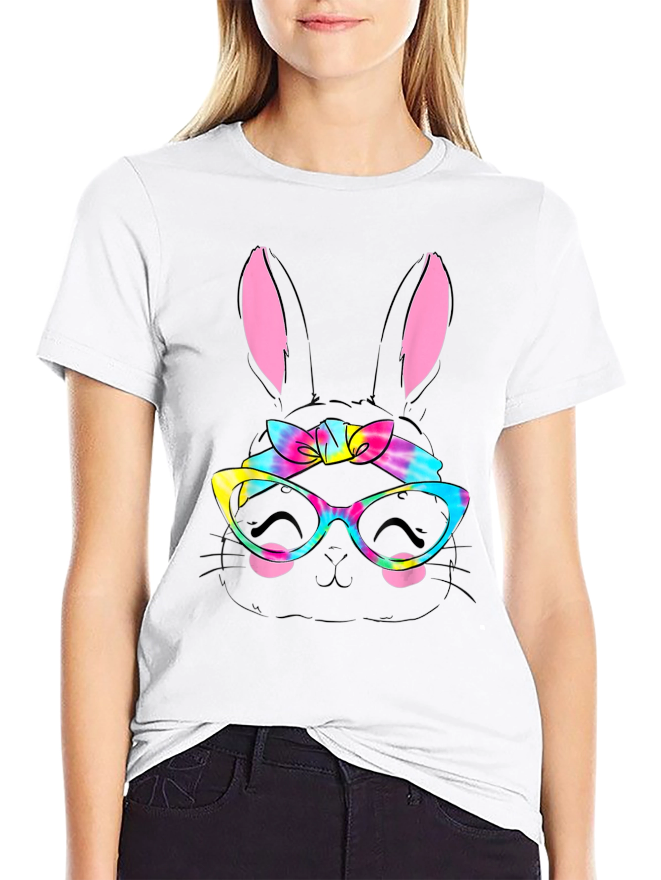 Easter Bunny Tie-Dye Glasses T-Shirt