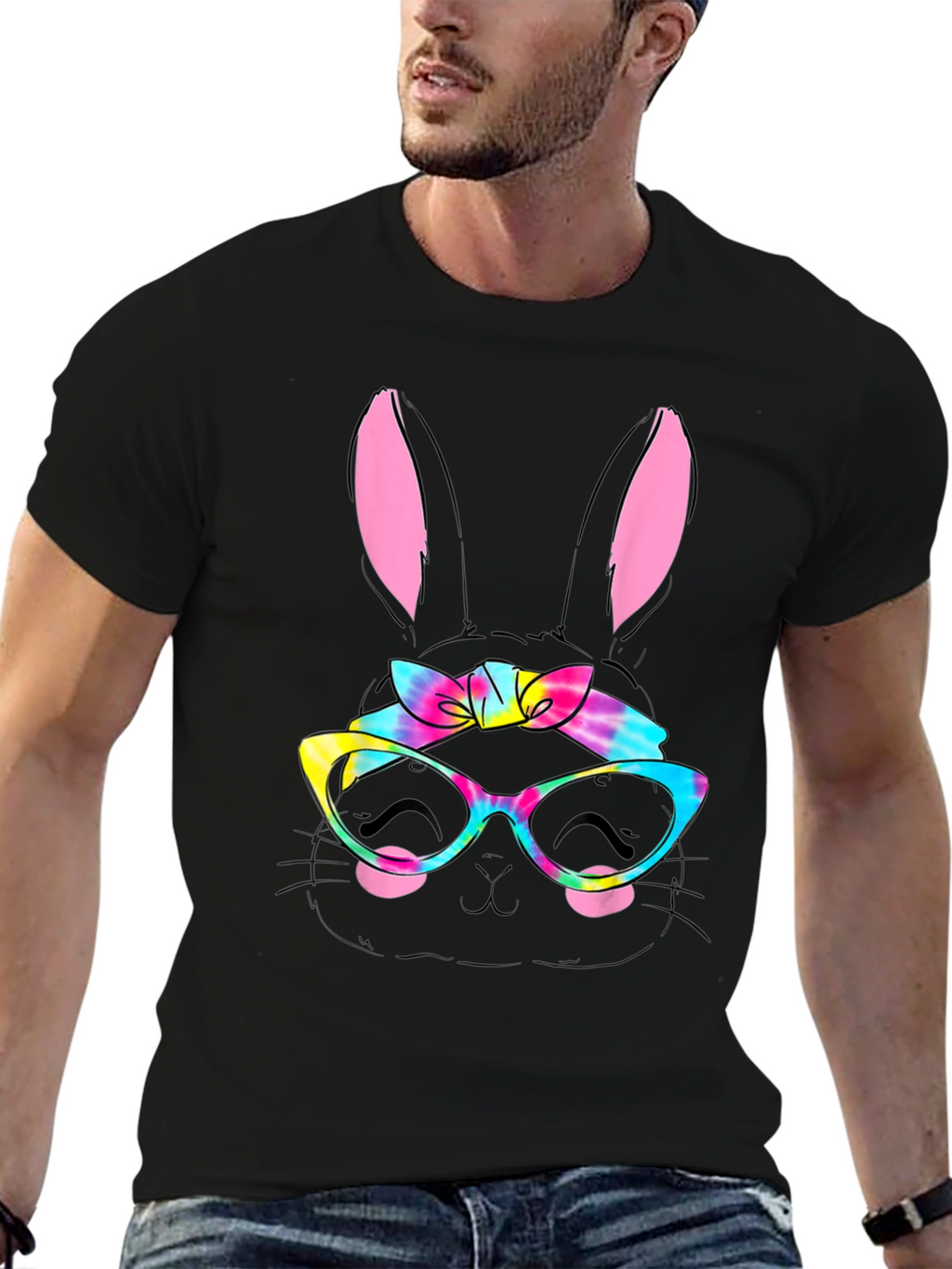 Easter Bunny Tie-Dye Glasses T-Shirt
