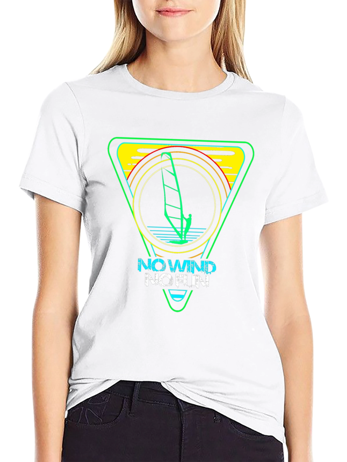 No Wind No Fun Surfing Graphic Tee