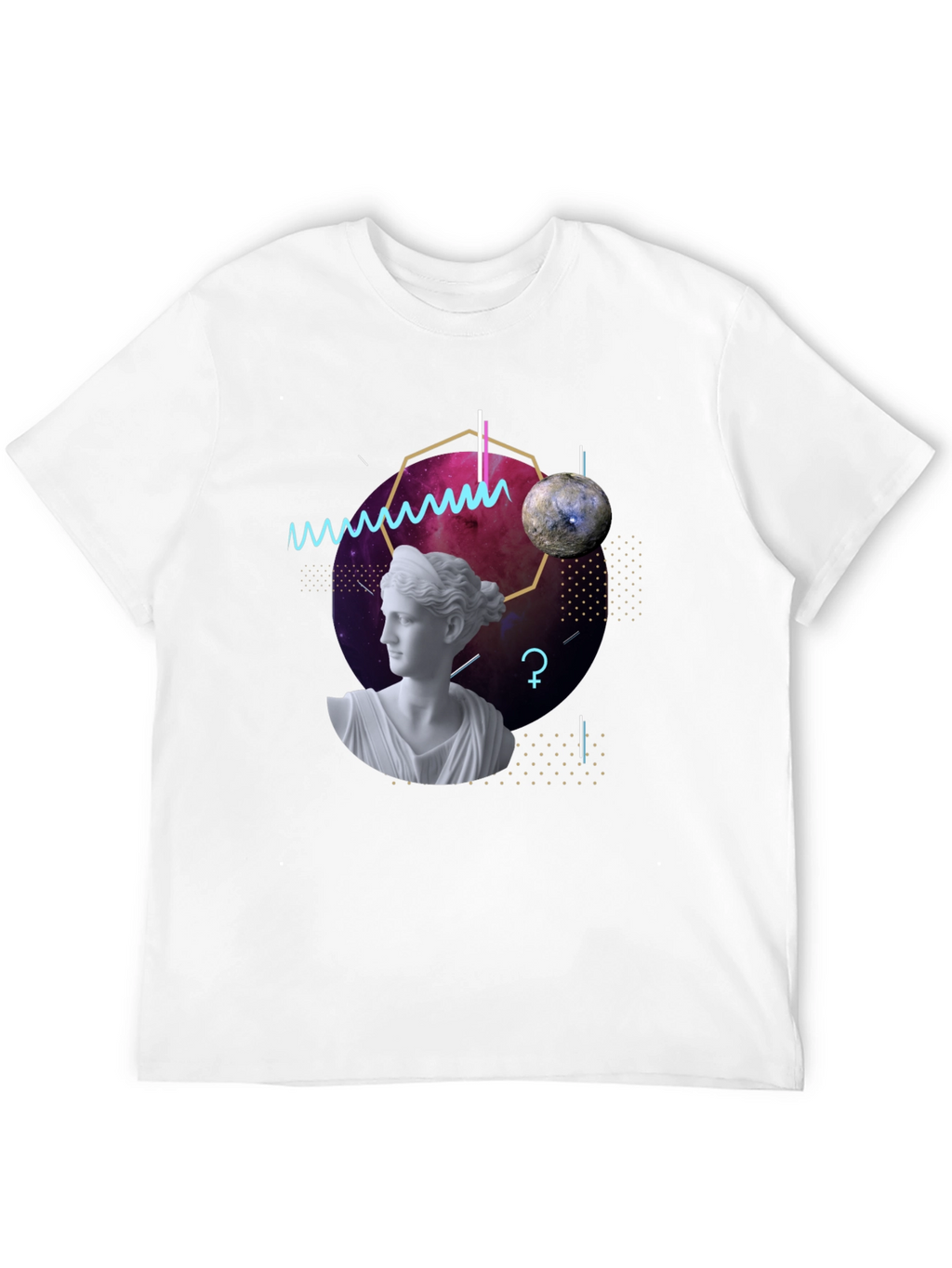 Geometric Goddess T-Shirt - Modern Artistic Tee