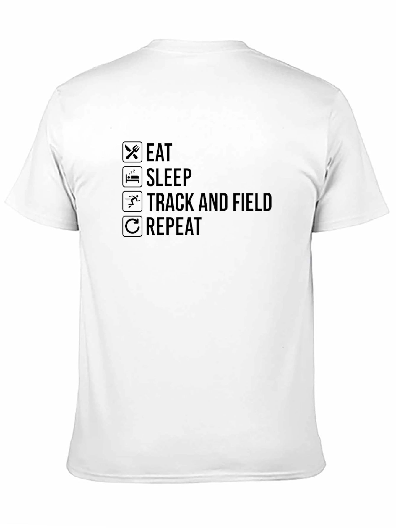 Eat Sleep Track and Field Repeat Black T-Shirt