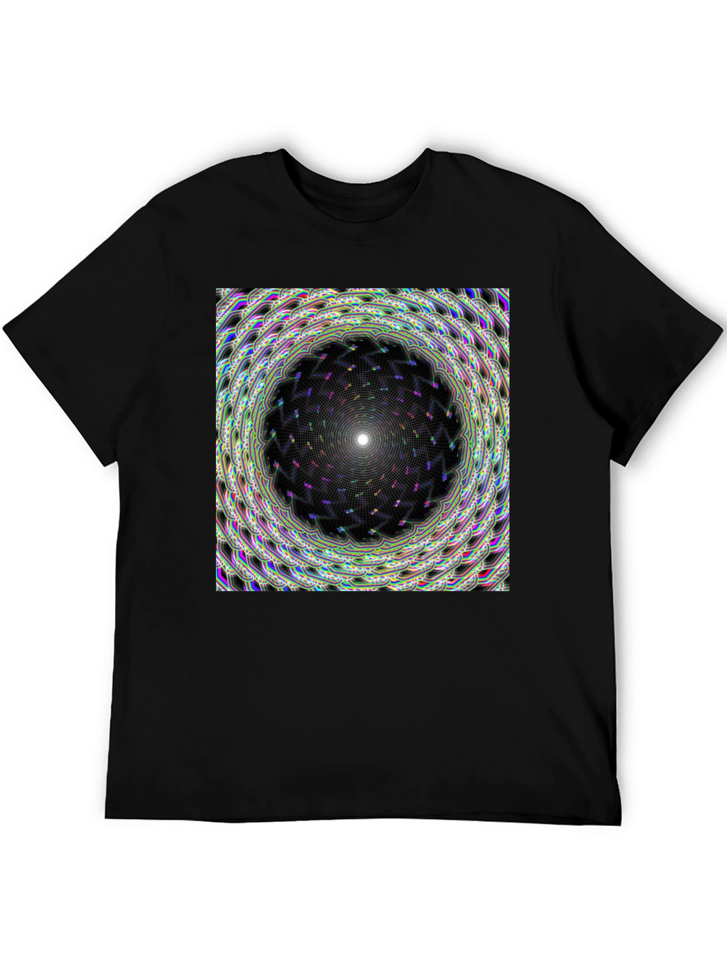 Hypnotic Mandala Graphic Tee - Stylish Black T-Shirt