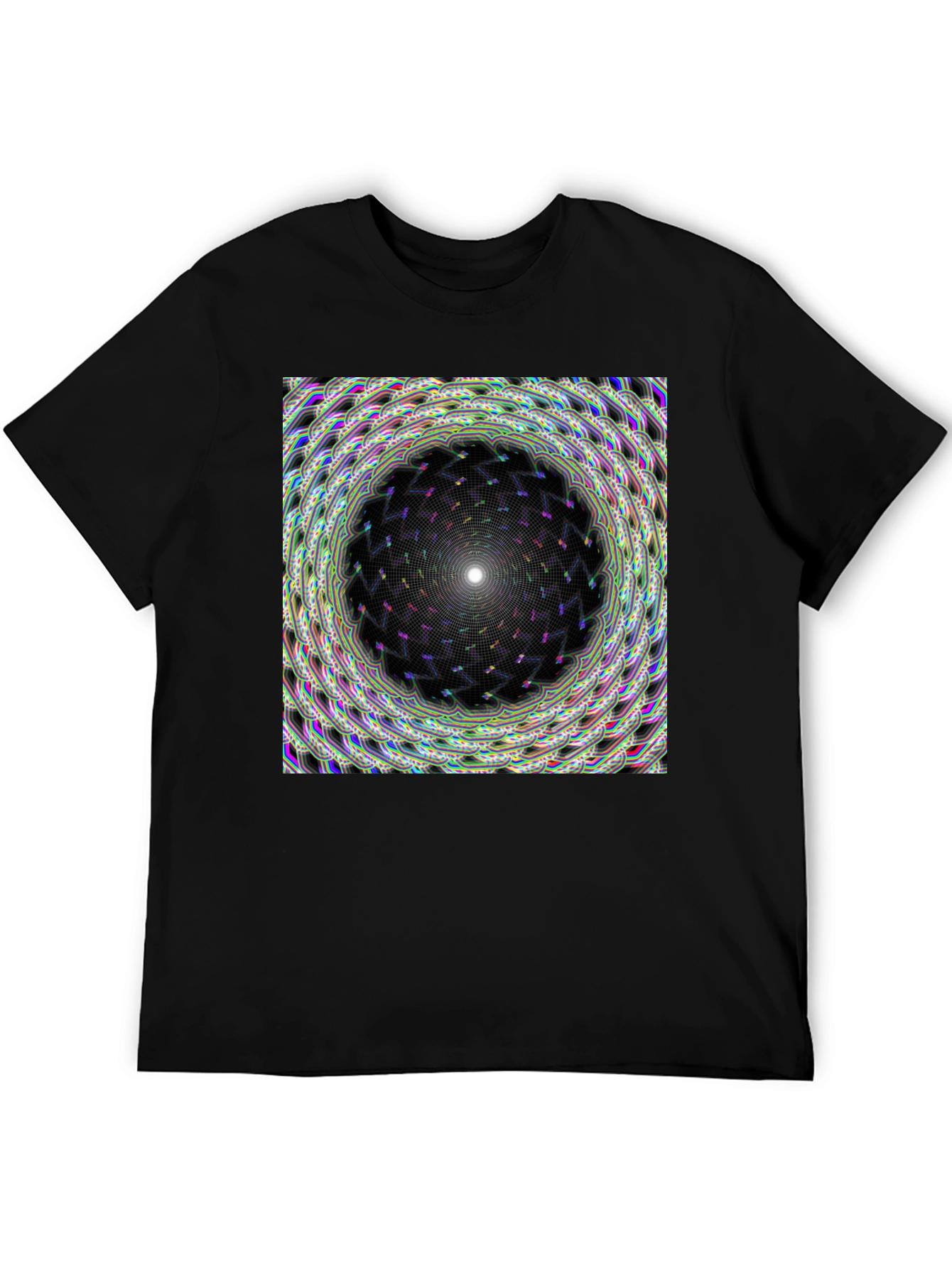 Hypnotic Mandala Graphic Tee - Stylish Black T-Shirt