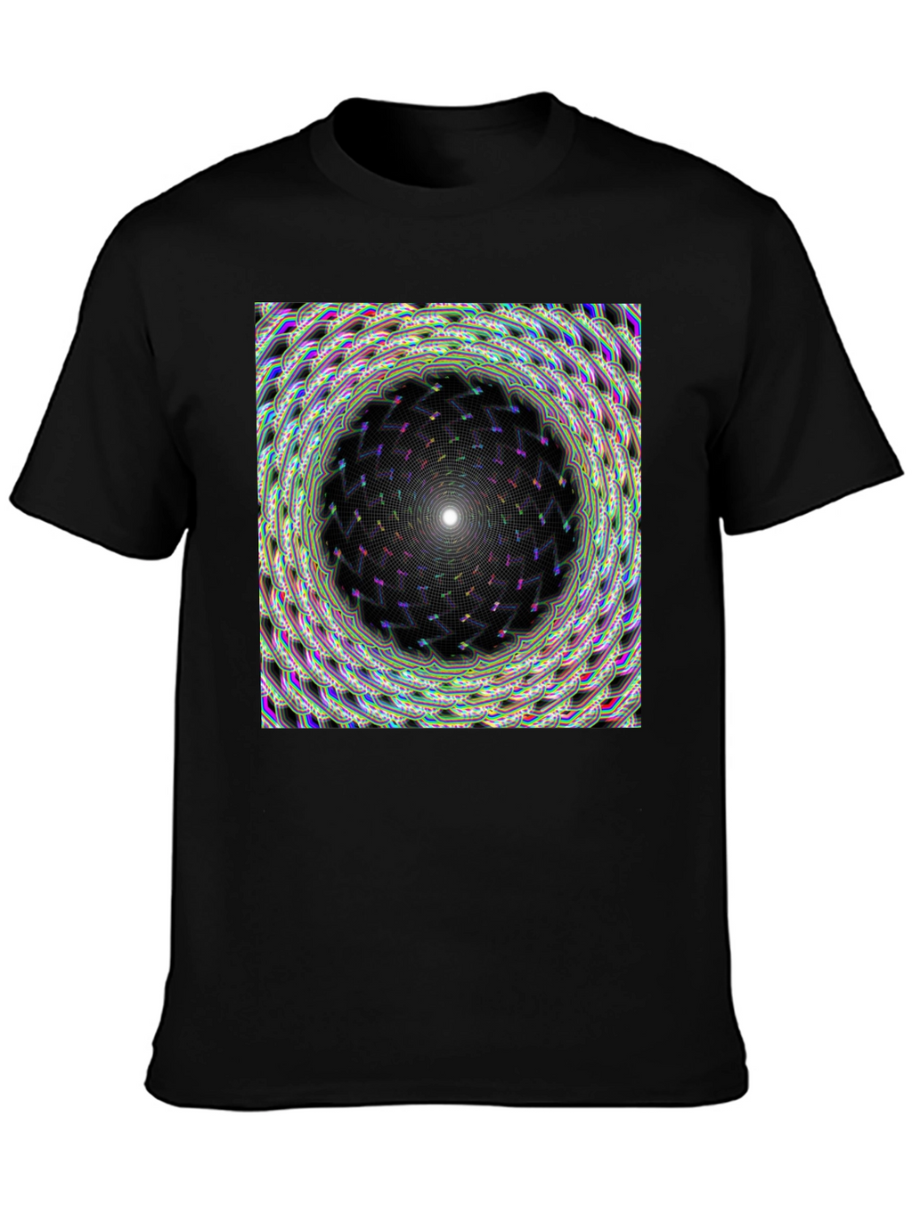 Hypnotic Mandala Graphic Tee - Stylish Black T-Shirt