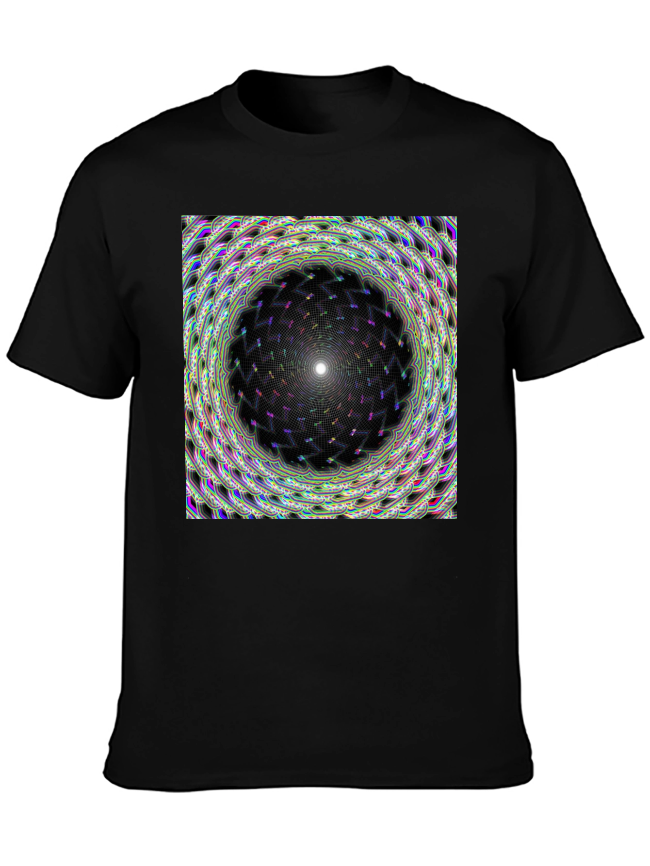 Hypnotic Mandala Graphic Tee - Stylish Black T-Shirt
