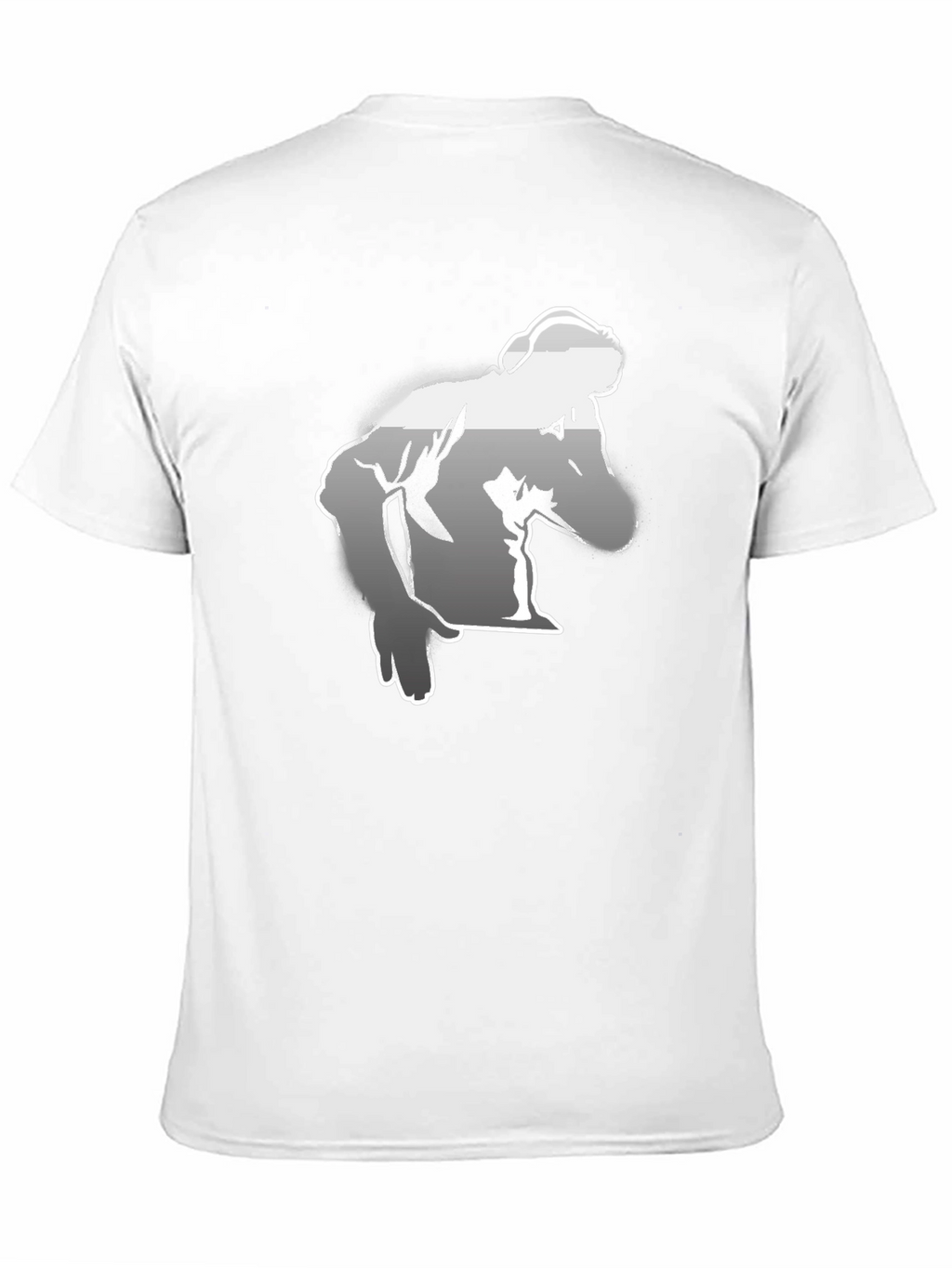 Mens Black Graphic Tee - Bodybuilder Design