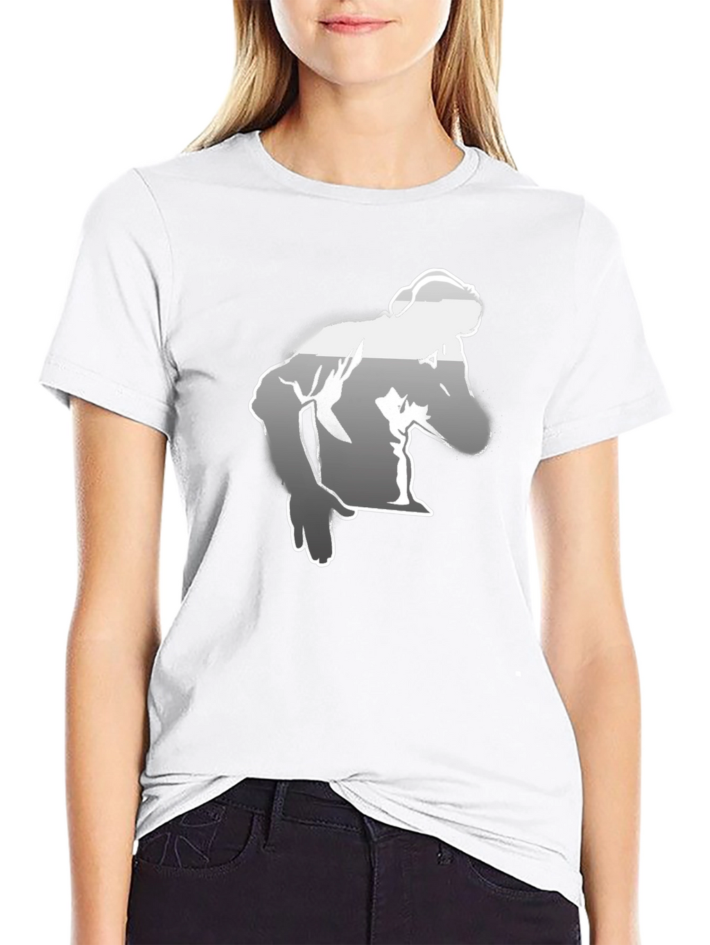 Mens Black Graphic Tee - Bodybuilder Design